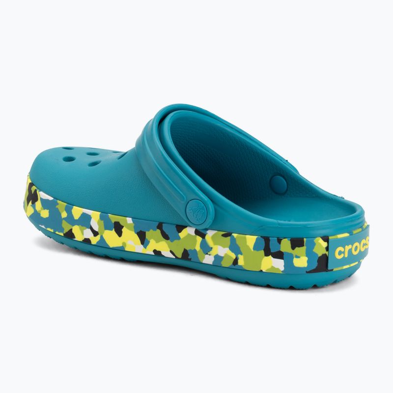 Детски чехли Crocs Crockband Glow Confetti Band turbo teal/multi 4