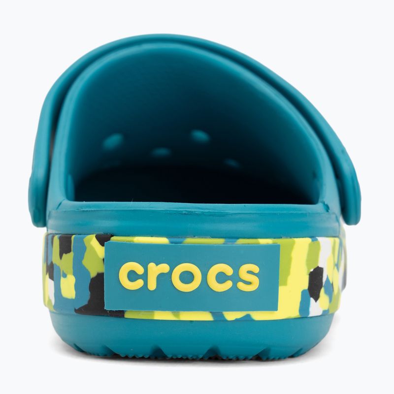 Детски чехли Crocs Crockband Glow Confetti Band turbo teal/multi 7