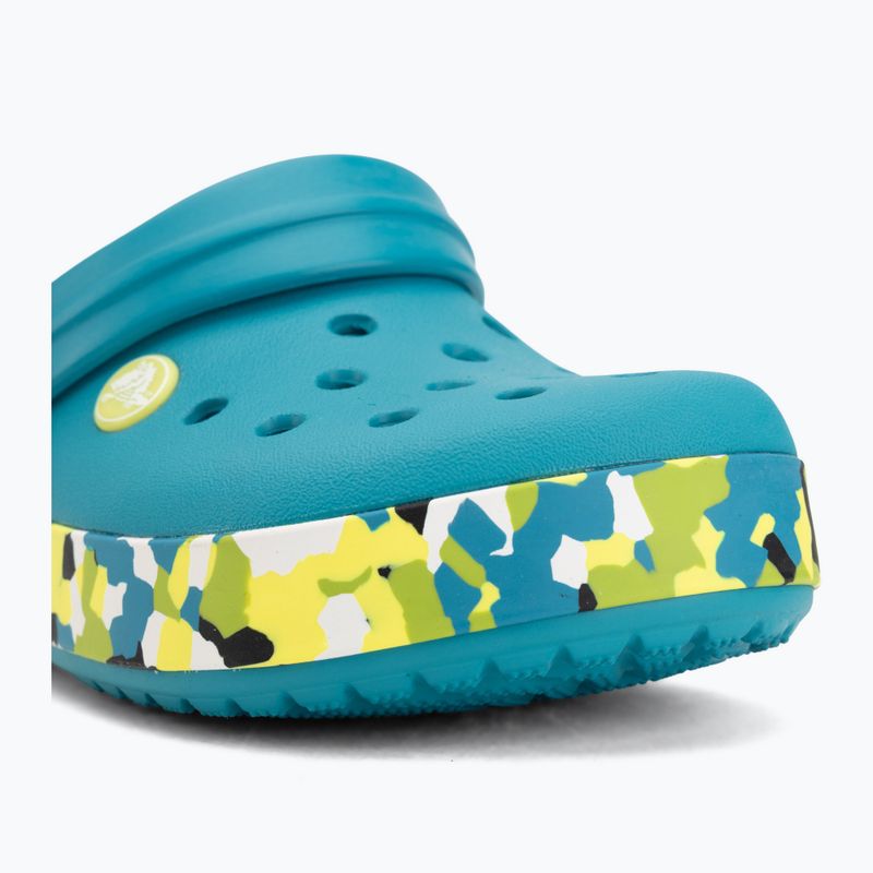 Детски чехли Crocs Crockband Glow Confetti Band turbo teal/multi 8
