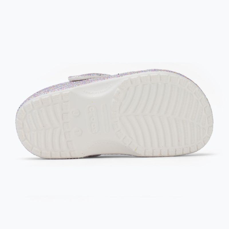 Детски чехли Crocs Classic Fantasy Glitter white 5