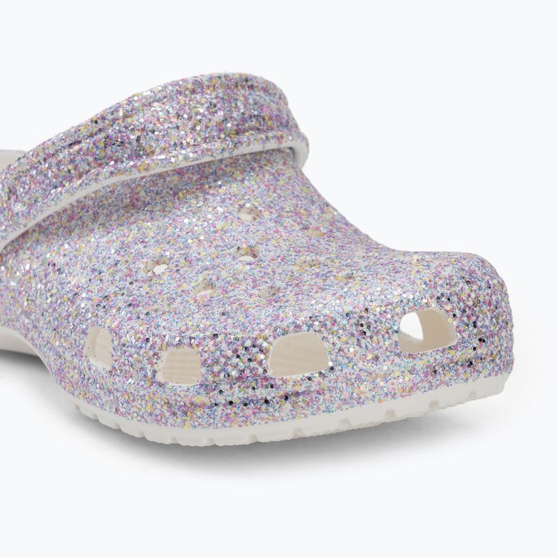 Детски чехли Crocs Classic Fantasy Glitter white 8