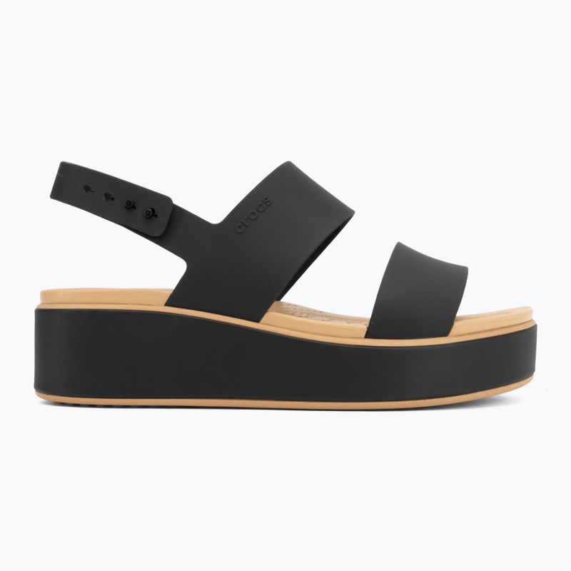 Дамски сандали Crocs Brooklyn Matte Wrap Low Wedge black/cashew 2