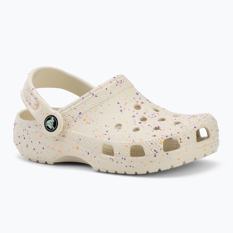Детски чехли Crocs Classic Glow Paint Splatter summit white/multi 2