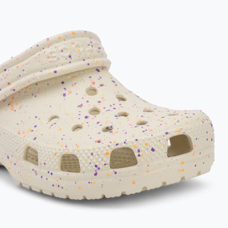 Детски чехли Crocs Classic Glow Paint Splatter summit white/multi 8