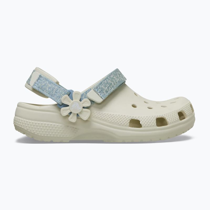 Детски чехли Crocs Classic Denim Flower Adjutment Backstrap summit white 10