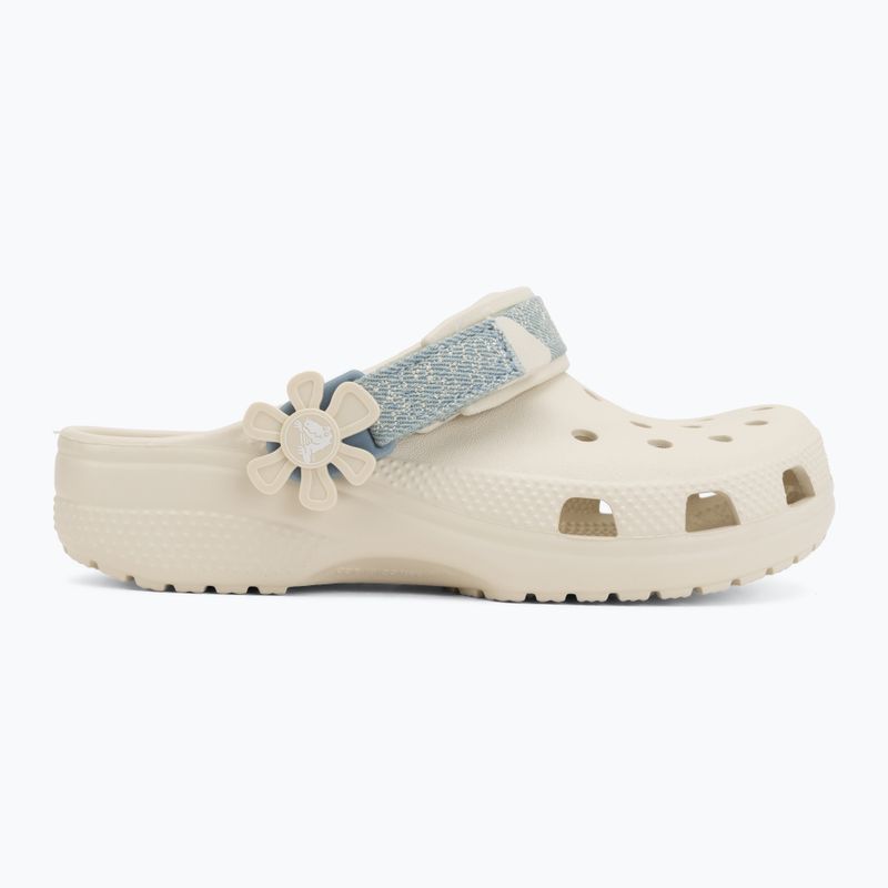 Детски чехли Crocs Classic Denim Flower Adjutment Backstrap summit white 3