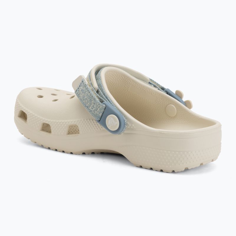 Детски чехли Crocs Classic Denim Flower Adjutment Backstrap summit white 4