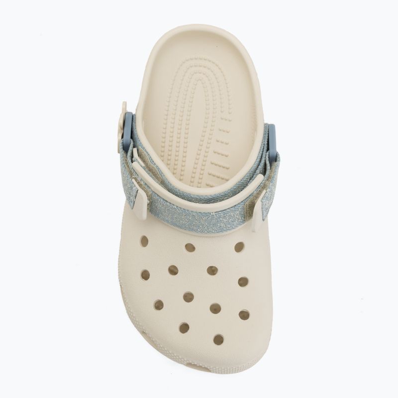 Детски чехли Crocs Classic Denim Flower Adjutment Backstrap summit white 6