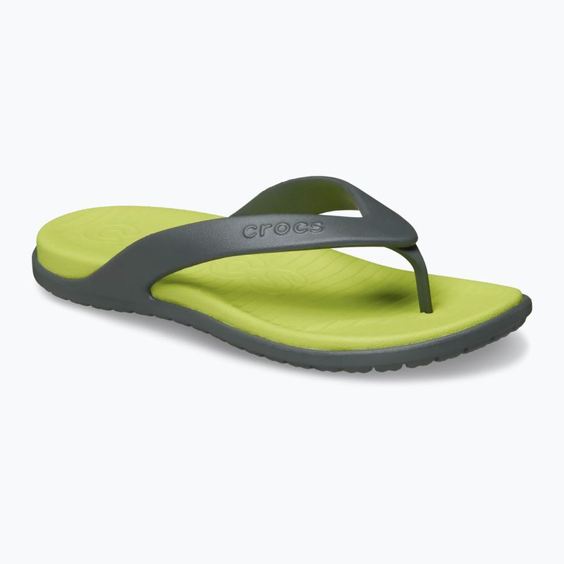Джапанки Crocs Coast Flip slate grey/citrus 8