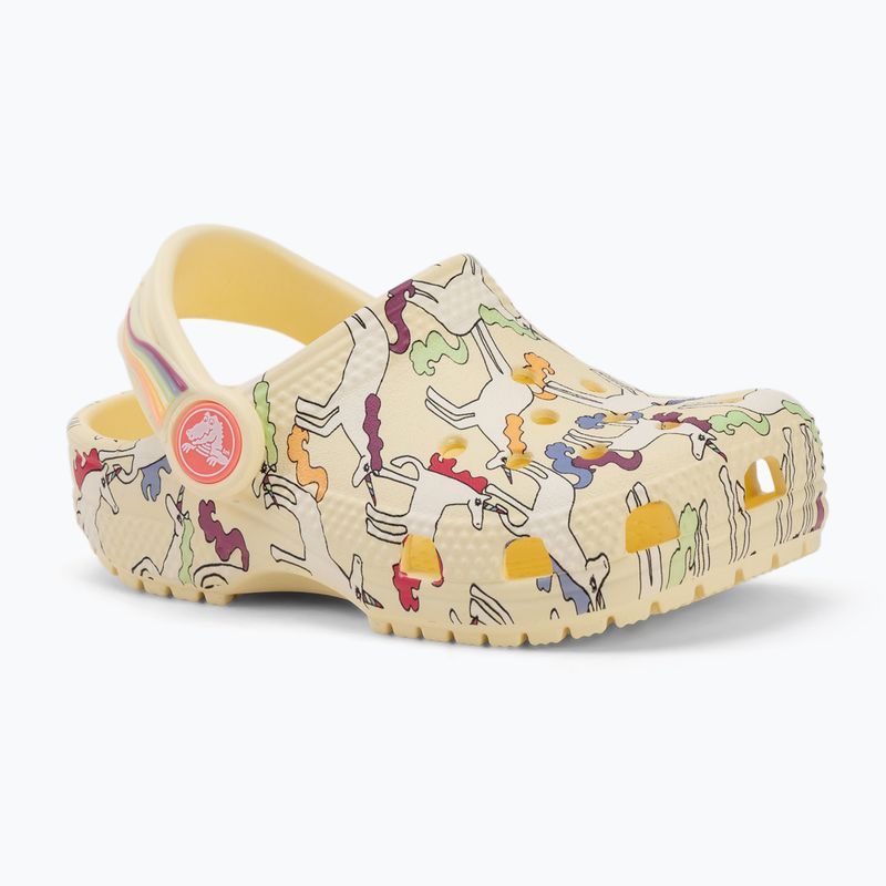 Детски чехли Crocs Classic Unicorn Graphic yellow light 2