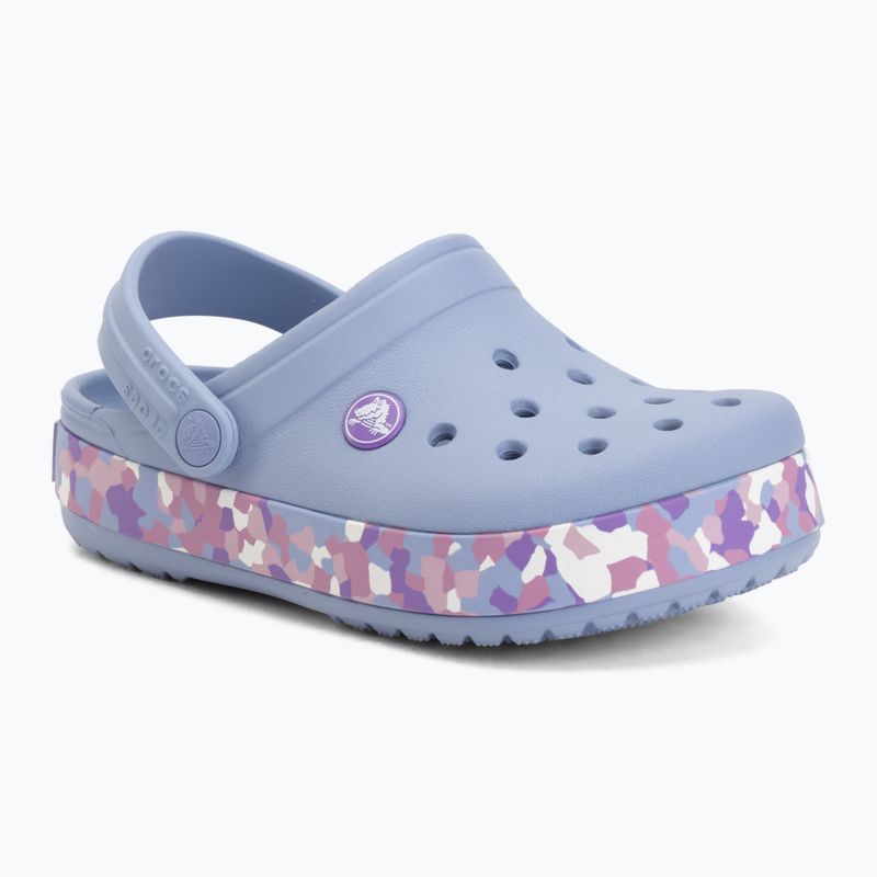 Детски чехли Crocs Crockband Glow Confetti Band blue haze/multi 2