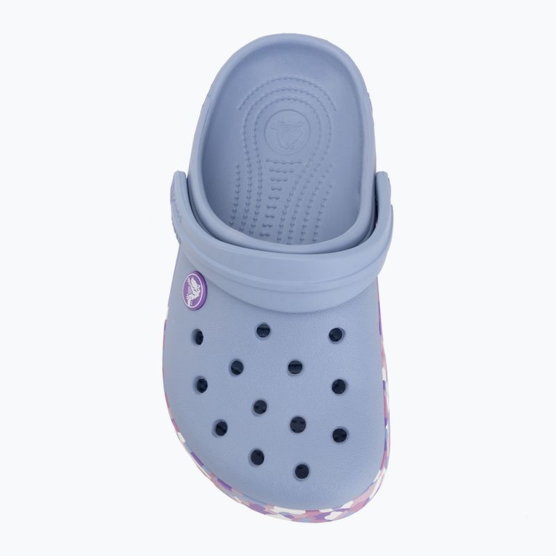 Детски чехли Crocs Crockband Glow Confetti Band blue haze/multi 6