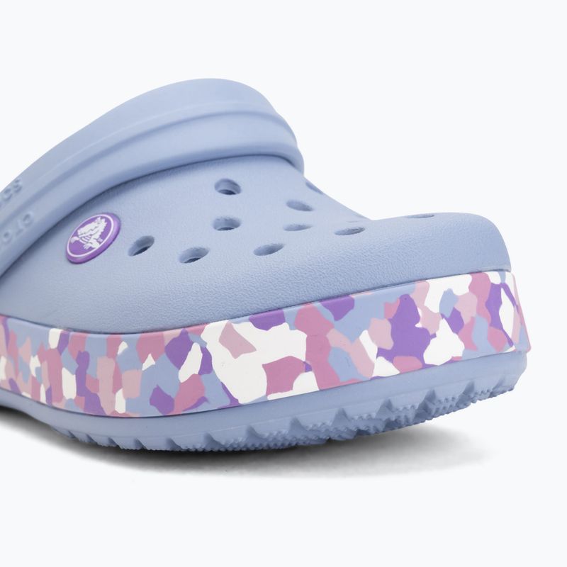 Детски чехли Crocs Crockband Glow Confetti Band blue haze/multi 8