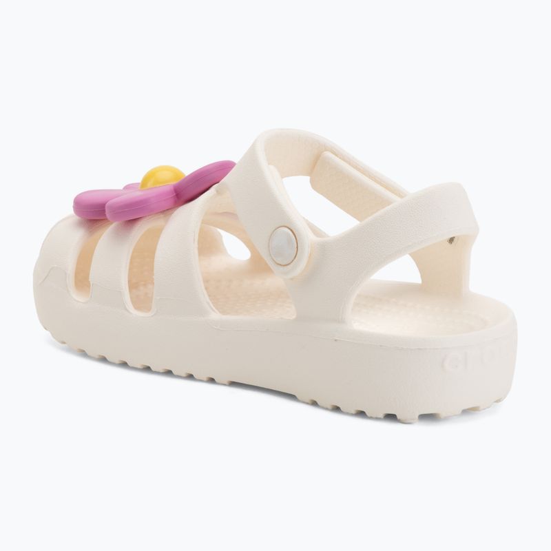 Детски сандали Crocs Classic Flower chalk 3
