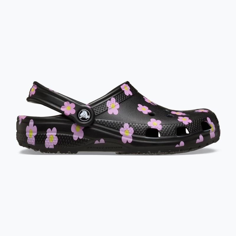 Детски чехли Crocs Classic Flower black 2