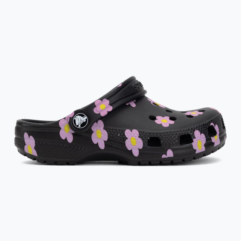 Детски чехли Crocs Classic Flower black 3