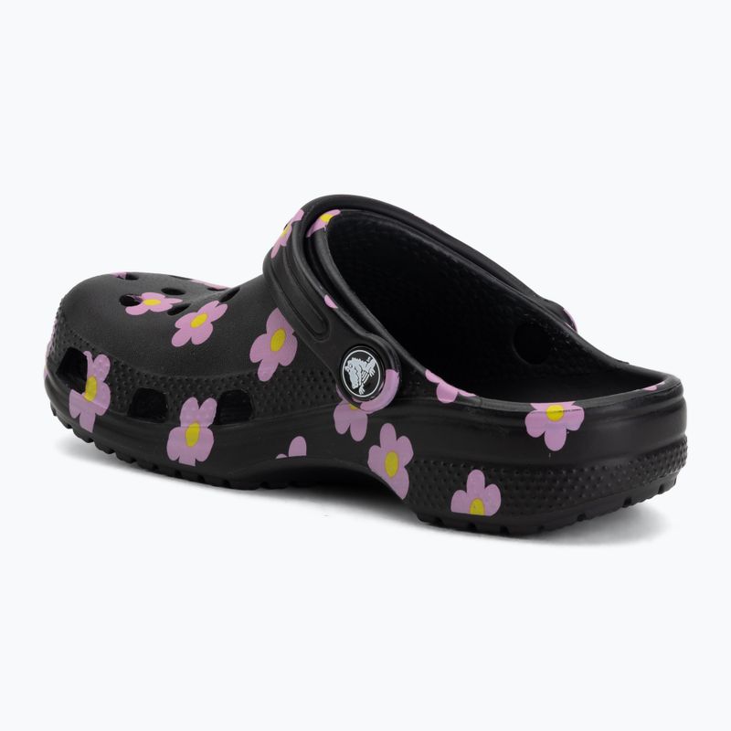 Детски чехли Crocs Classic Flower black 4