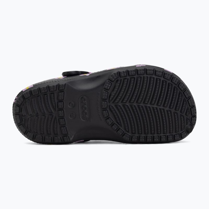 Детски чехли Crocs Classic Flower black 5