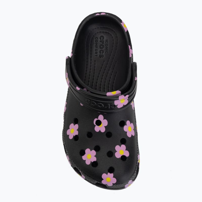 Детски чехли Crocs Classic Flower black 6