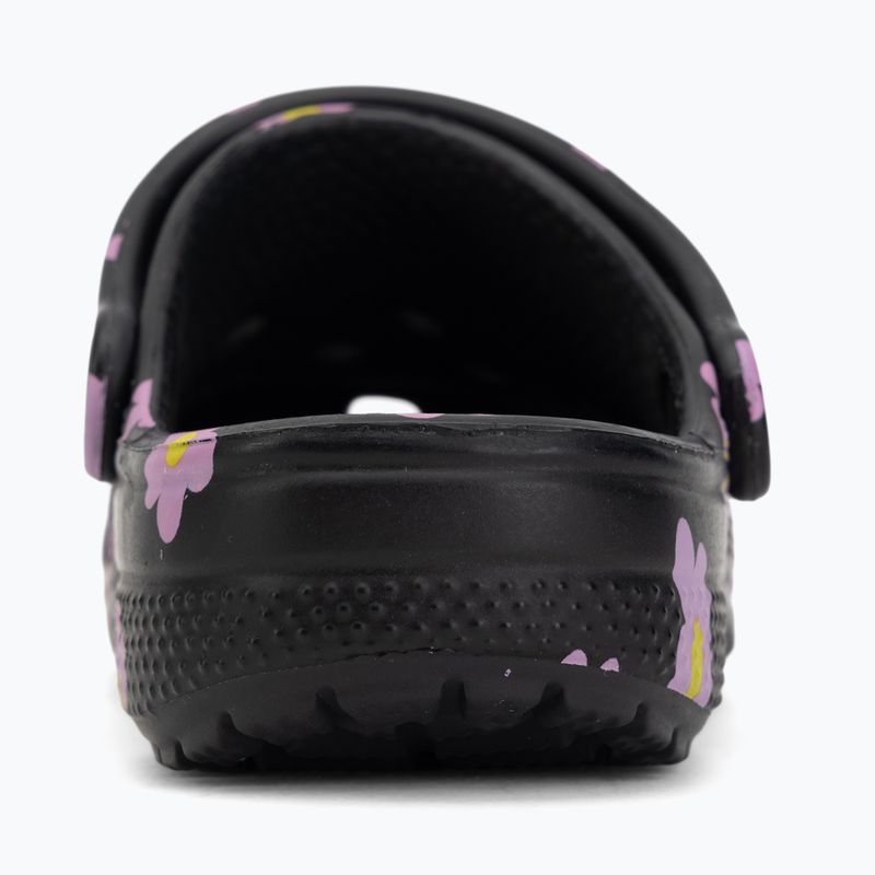 Детски чехли Crocs Classic Flower black 7