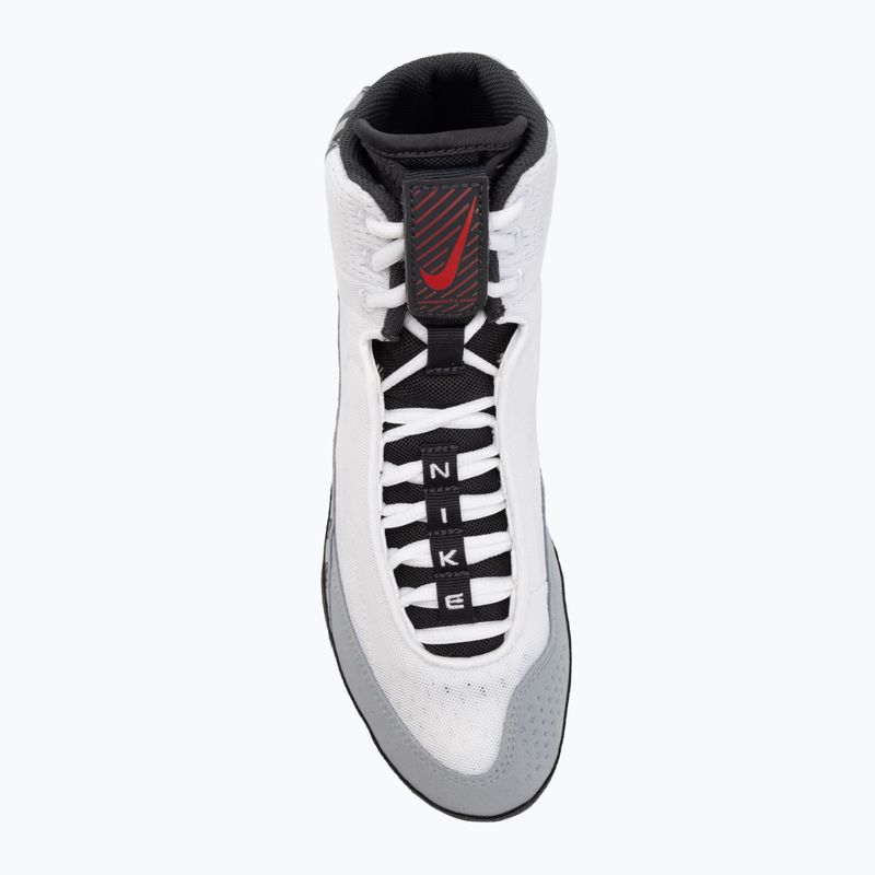 Обувки за борба Nike Inflict 4 SE бяло/университетско червено/вълче сиво/антрацит 5