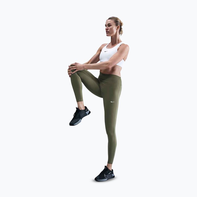 Дамски клин Nike One High-Waisted medium olive/white