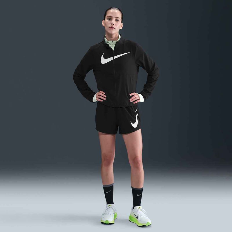 Nike Tempo Swoosh Run дамско яке за бягане черно/бяло 5