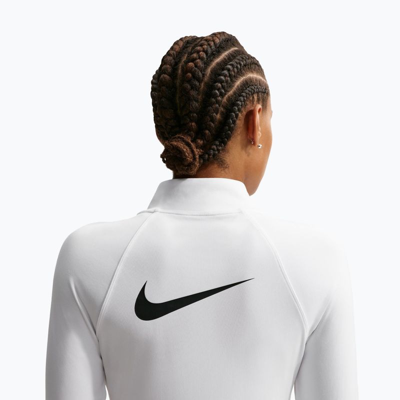 Дамски суитшърт за бягане Nike Tempo Swoosh Run Dri-Fit 1/4-Zip white/black 4