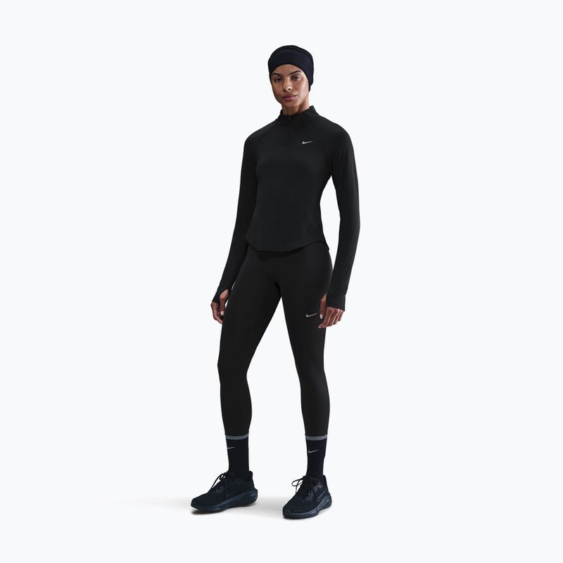 Дамски суитшърт за бягане Nike Tempo Swoosh Run Dri-Fit 1/4-Zip black/white 2