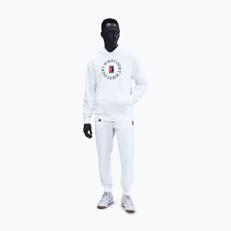 Мъжки тенис суитшърт Nike Court Dri-Fit Heritage French Terry Hoodie white/black 2