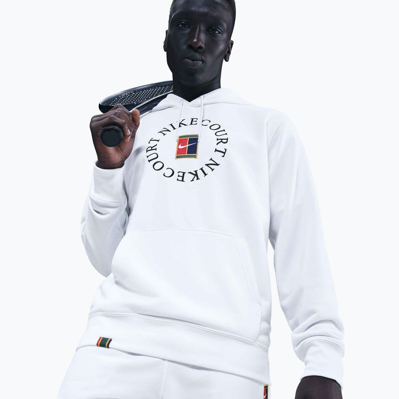 Мъжки тенис суитшърт Nike Court Dri-Fit Heritage French Terry Hoodie white/black 4