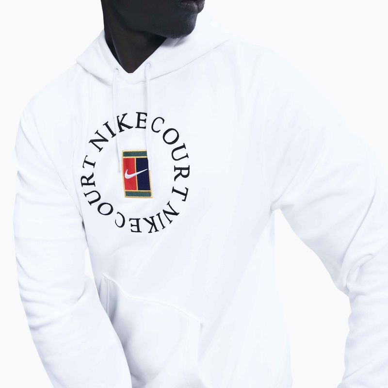 Мъжки тенис суитшърт Nike Court Dri-Fit Heritage French Terry Hoodie white/black 6