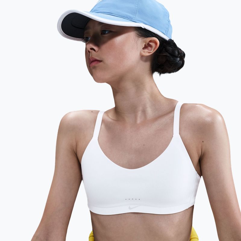 Сутиен за момичета Nike Alate White/Light Smoke Grey 4
