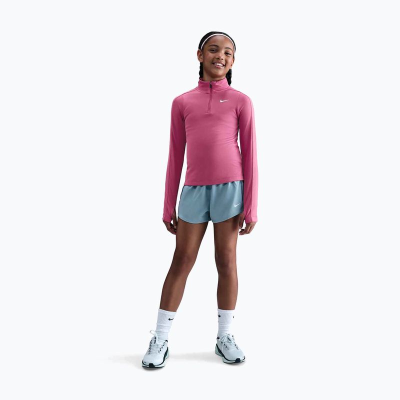 Детска блуза с дълъг ръкав за тренировка Nike Dri-Fit 1/4 Zip sweet beet/white 2
