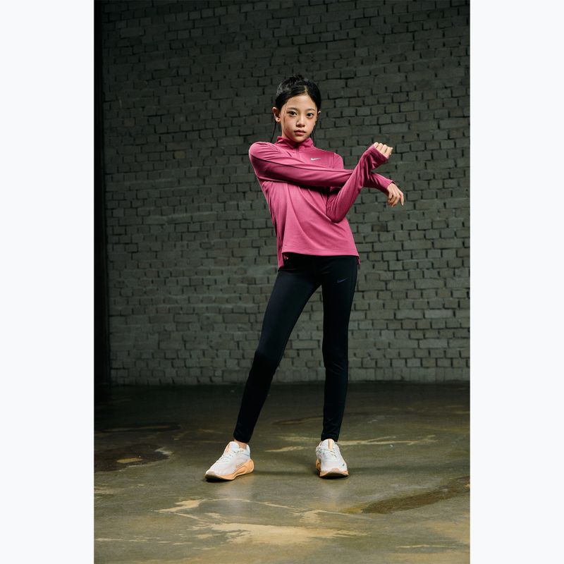 Детска блуза с дълъг ръкав за тренировка Nike Dri-Fit 1/4 Zip sweet beet/white 9