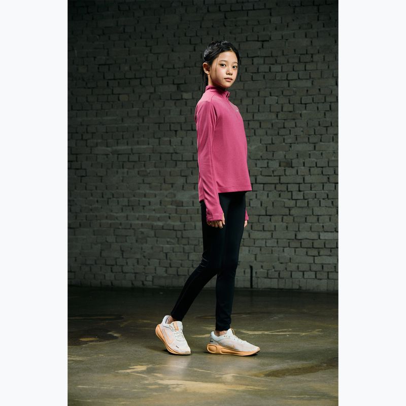 Детска блуза с дълъг ръкав за тренировка Nike Dri-Fit 1/4 Zip sweet beet/white 10