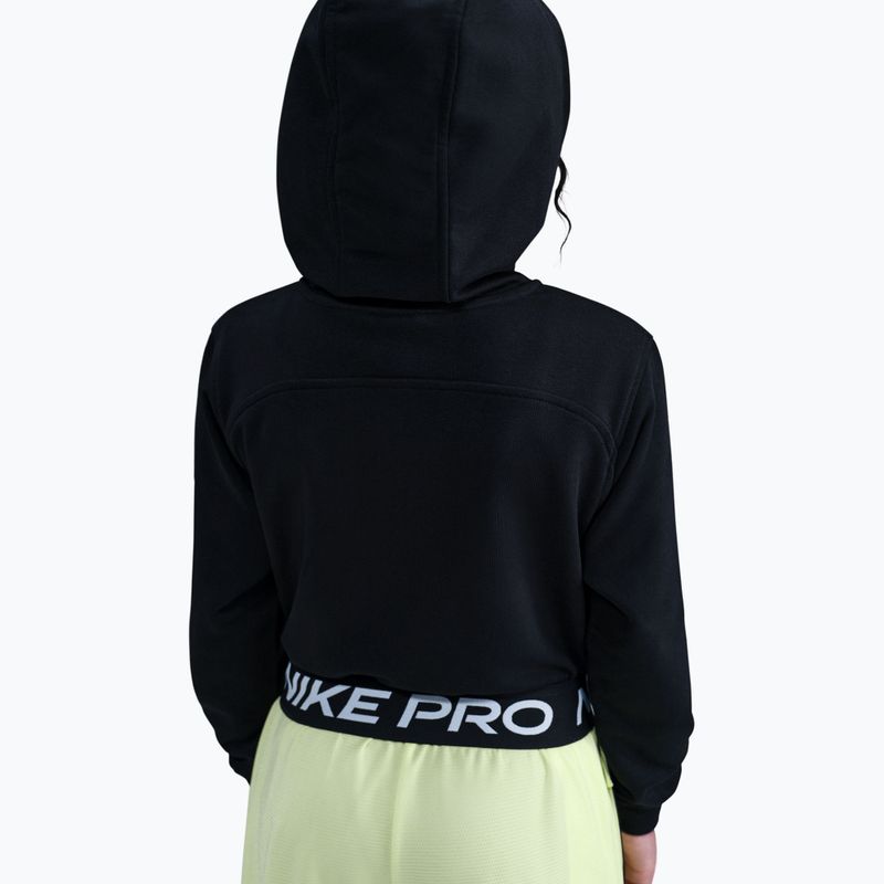 Детски суитшърт Nike Pro Fleece black/black/black/white 4