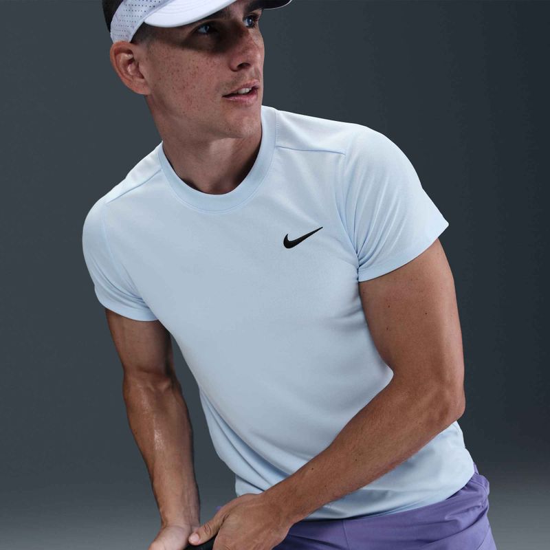 Мъжка тениска Nike Court Dri-Fit Victory небесносиньо / черно 7