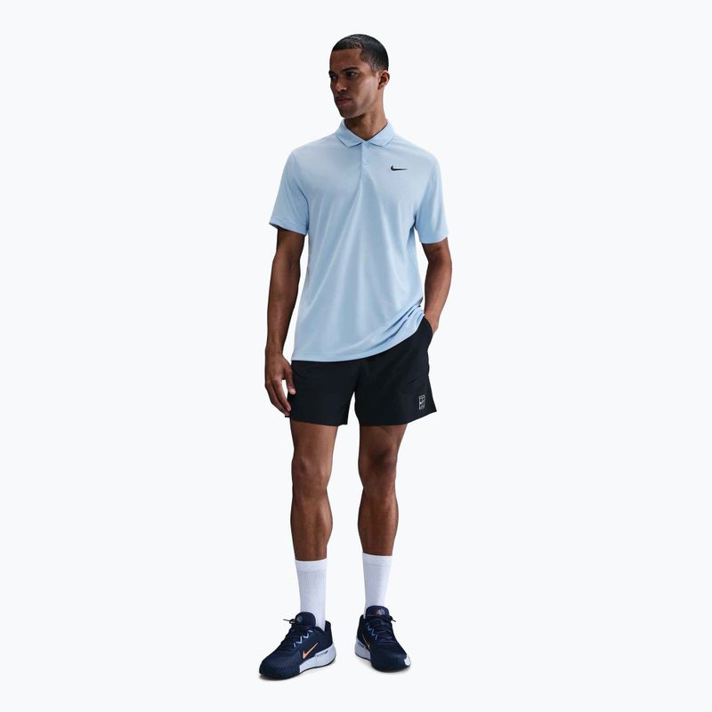 Мъжка тениска за тенис Nike Court Dri-Fit Polo Solid celestine blue / black 2