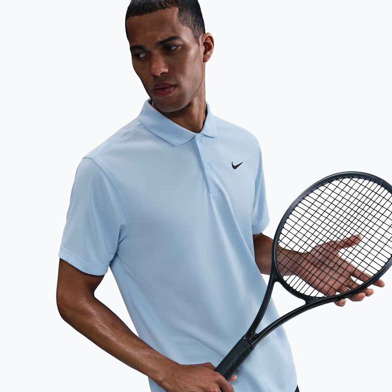 Мъжка тениска за тенис Nike Court Dri-Fit Polo Solid celestine blue / black 5