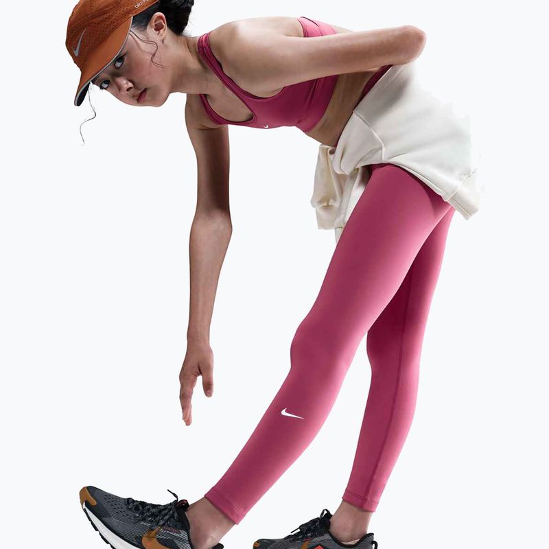 Детски клин Nike One Dri-Fit High-Waisted sweet beet/white 5