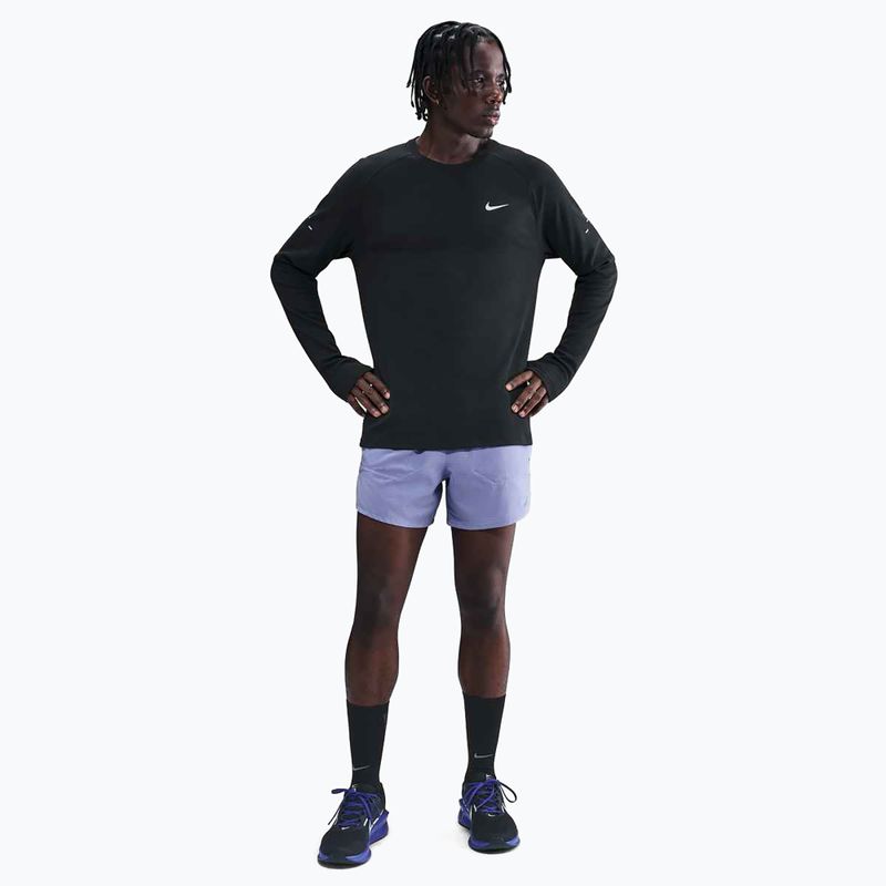 Мъжки Nike Stride Dri-Fit Waffle Crew за бягане с дълъг ръкав black 2