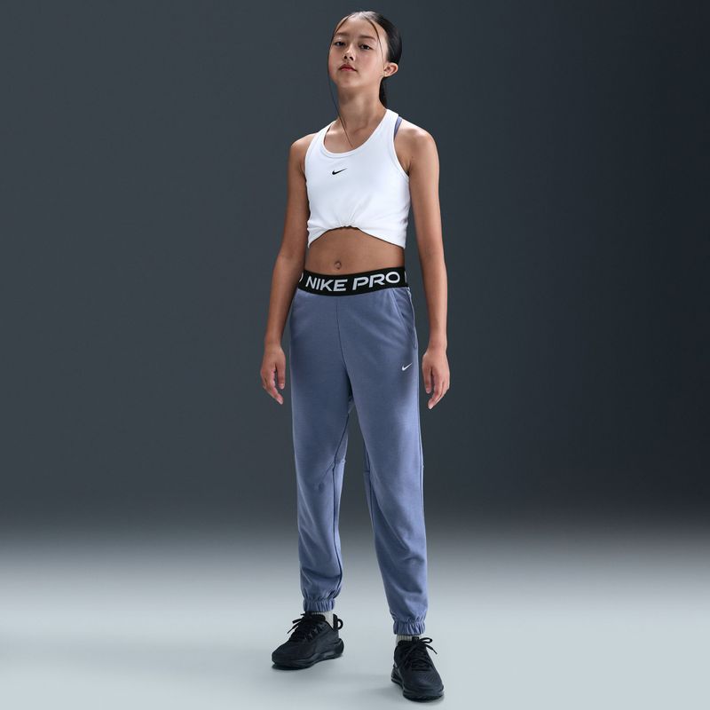Детски панталони Nike Pro Fleece Dri-Fit world indigo/world indigo/black/white 7