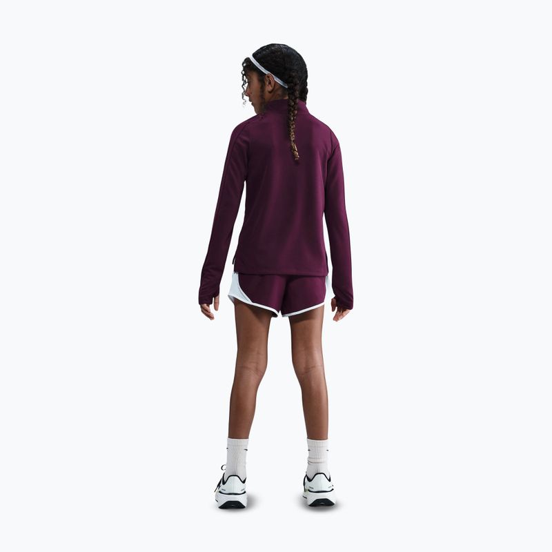 Детска блуза с дълъг ръкав за тренировка Nike Dri-Fit 1/4 Zip bordeaux/white 3