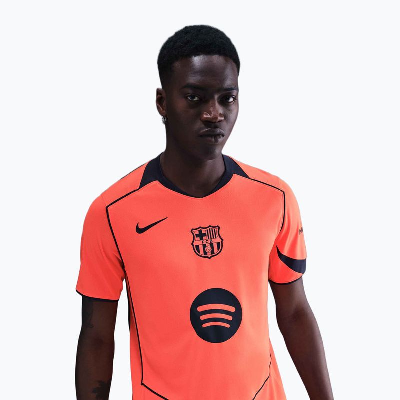 Мъжка футболна тениска Nike FC Barcelona 2025/26 Stadium Third bright mango/midnight navy/midnight navy 4