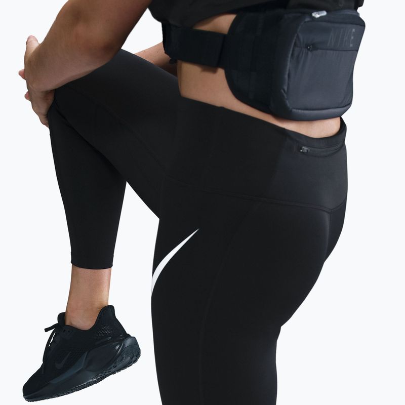 Дамски клин за бягане Nike Tempo Swoosh Run High-Waisted 7/8 black/white 5