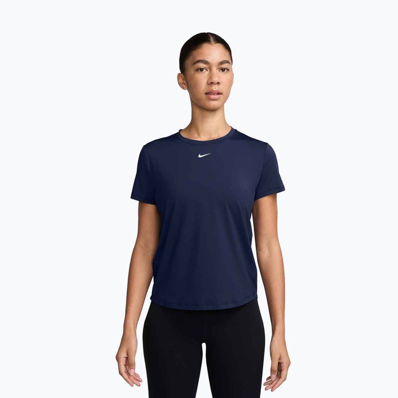 Дамска тениска за тренировка Nike One Classic Dri-Fit midnight navy/white