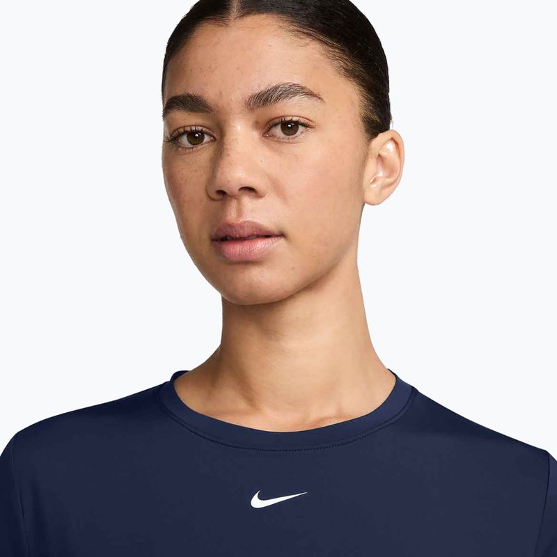 Дамска тениска за тренировка Nike One Classic Dri-Fit midnight navy/white 3