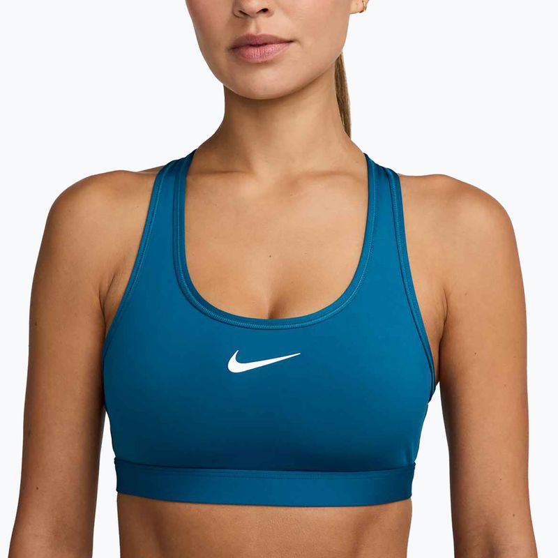 Спортен сутиен Nike Swoosh Medium Support green abyss/white 4