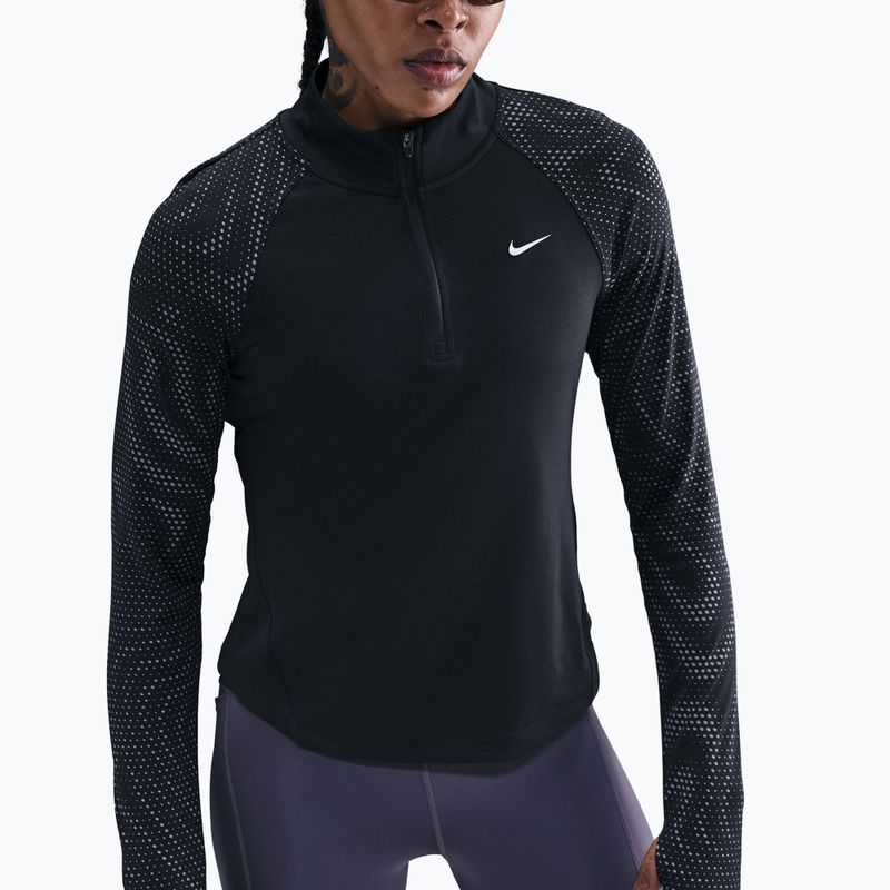 Дамска блуза с дълъг ръкав за бягане Nike Tempo Flash Dri-Fit 1/4 Zip black 2